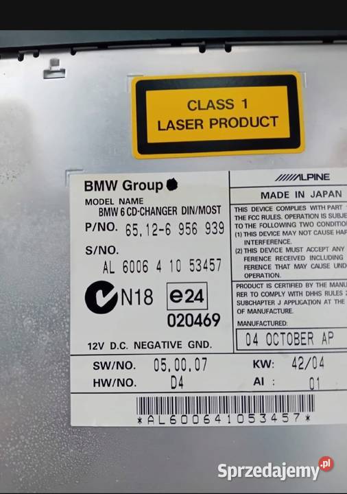 BMW E60 E61 ZMIENIARKA CD sprzedam