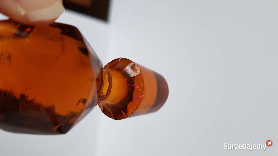 Stara szklana karafka kolorowe szkło Dąbrowa Górnicza