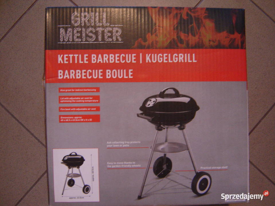 Grill węglowy kulisty okrągły o średnicy 34 z Florianów sprzedam