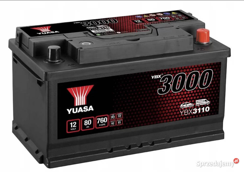 Akumulator Yuasa Standard 12V 80Ah 760A DARMOWA Płock