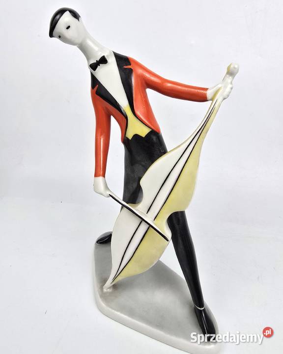 Kontrabasista styl Art Deco Zsolnay Torok Janos