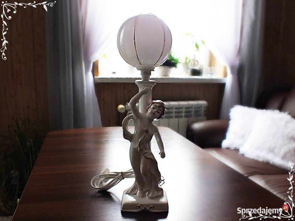 Stara lampka nocna porcelana chłopczyk 49 Retro Żary sprzedam