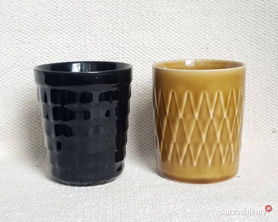 Porcelit Pruszków kubek Irenka czarny zygzaki mazowieckie Warszawa sprzedam