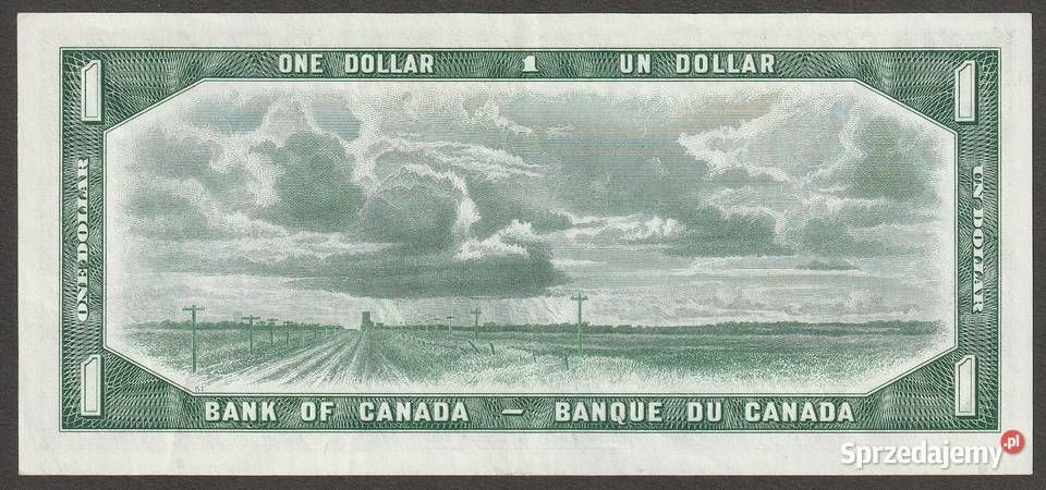 KANADA 1 DOLAR 1954 ELZBIETA II STAN BANKOWY UNC Łódź