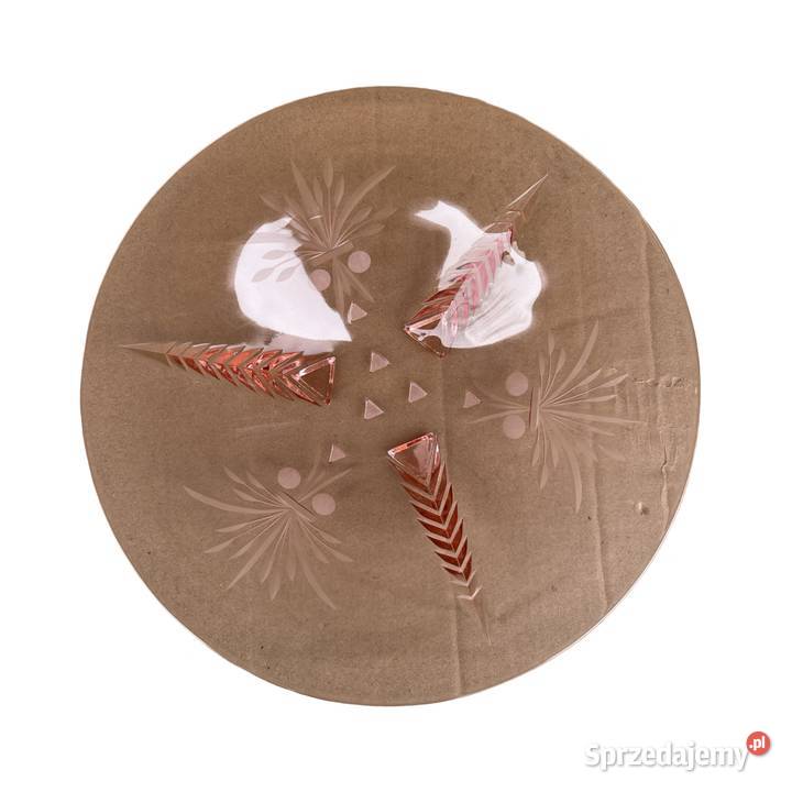 Łososiowa patera art deco Brzozówka Huta Niemen sprzedam