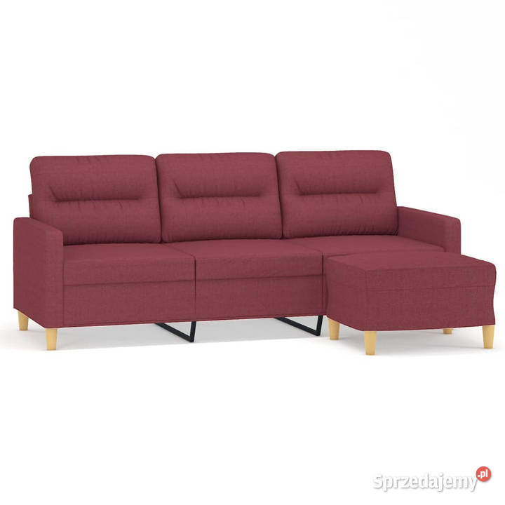 3osobowa sofa z podnóżkiem winna czerwień 180 Warszawa sprzedam