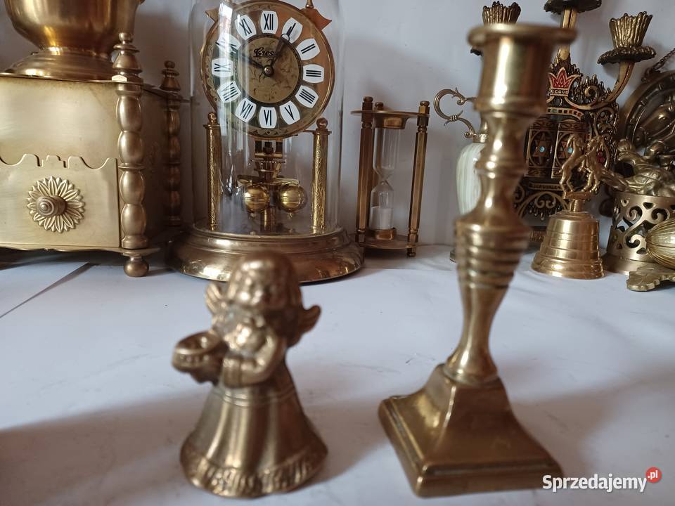 Dwa świeczniki Mosiądz Kolekcja Pozostałe Poznań