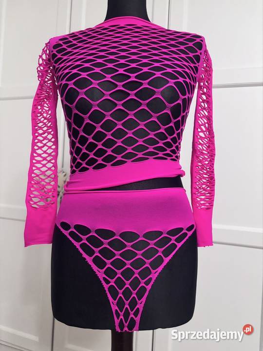 Strój Siatka neon ażur Kostium lata 80 lubuskie Żary