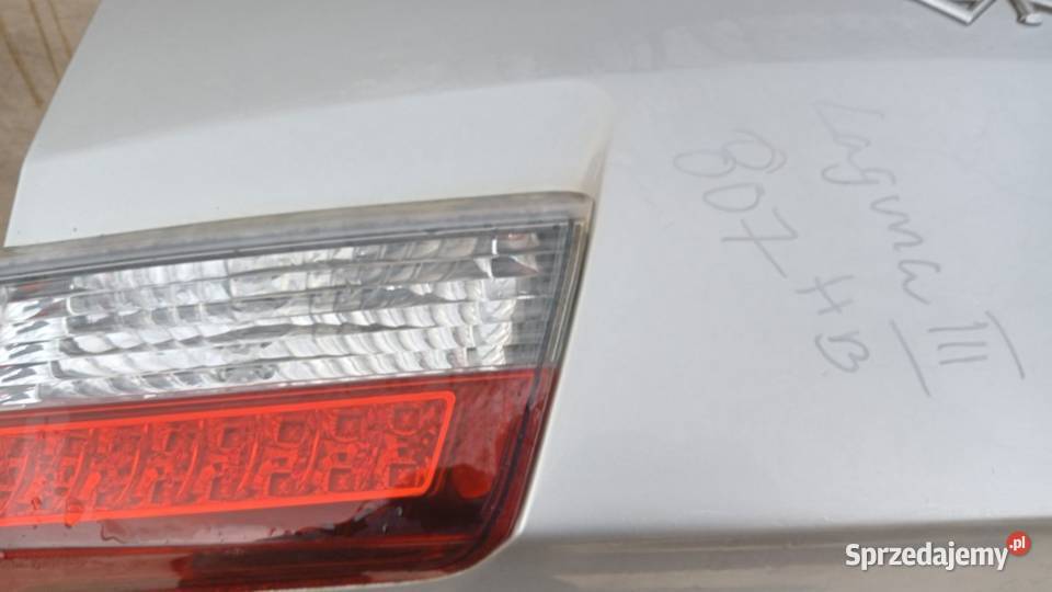 RENAULT LAGUNA III HB KLAPA TYŁ TED69 Zbierkowo sprzedam