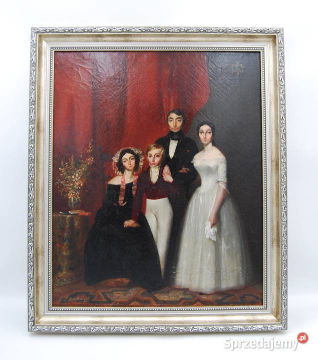 Teofil Kwiatkowski obraz Portret rodzinny 1840 Poznań