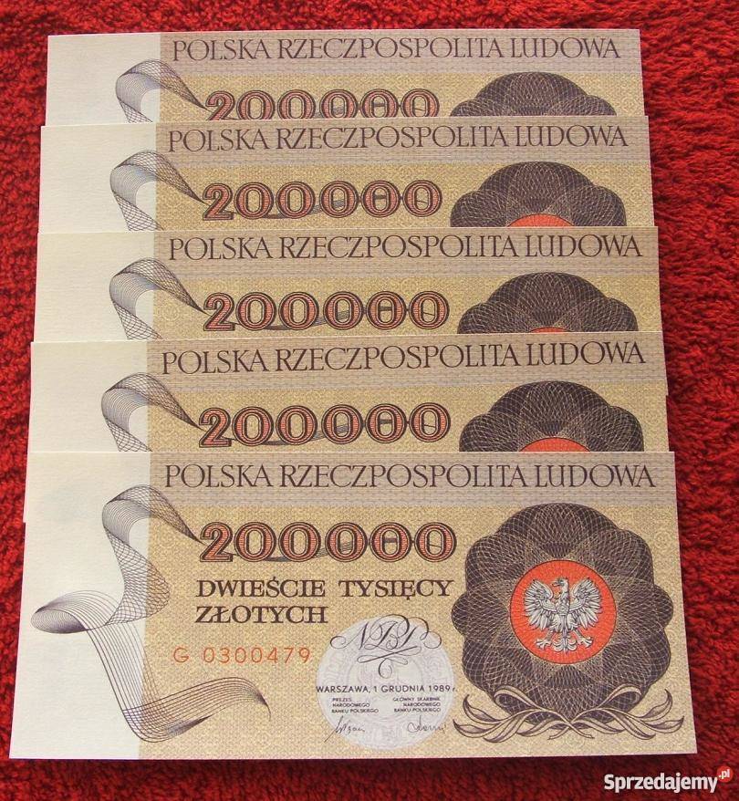 POLSKA PRL 200000 WARSZAWA Banknot UNC 1 Katowice