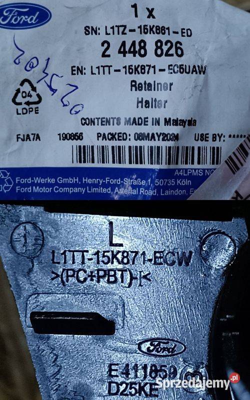 FORD PUMA 20 KOSZYK CZUJNIKA PARKOWANIA LEWY