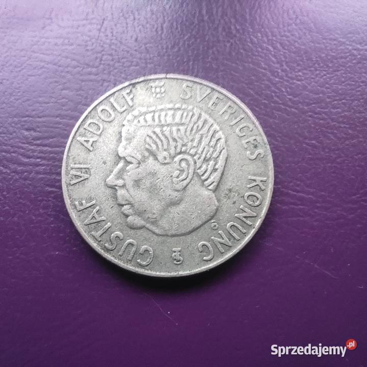 Moneta 1 KORONA 1954 TS SZWECJA Srebro Rzadkość Pruszków