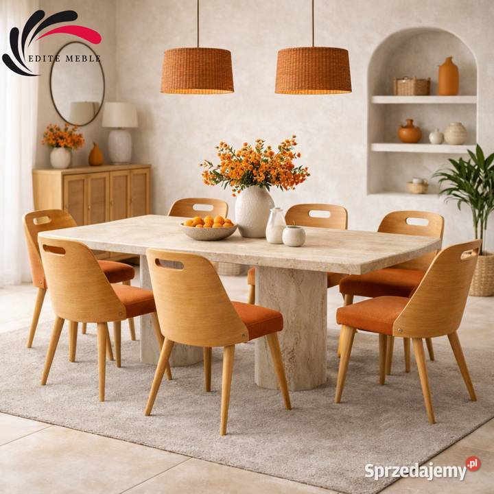 Krzesło Drewniane Tapicerowane Miodowy KDD77 Warszawa