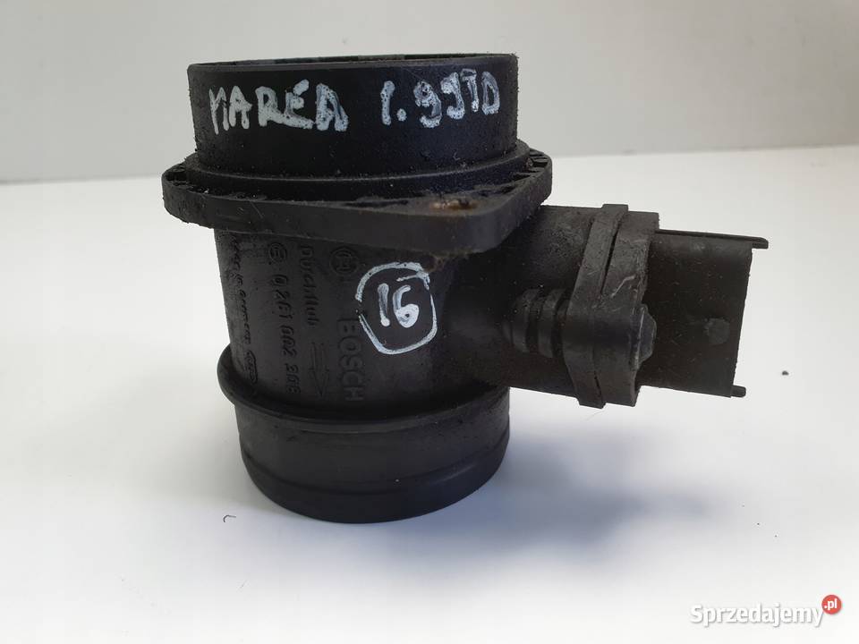 Fiat Marea 19 JTD PRZEPŁYWOMIERZ POWIETRZA Części samochodowe Janów