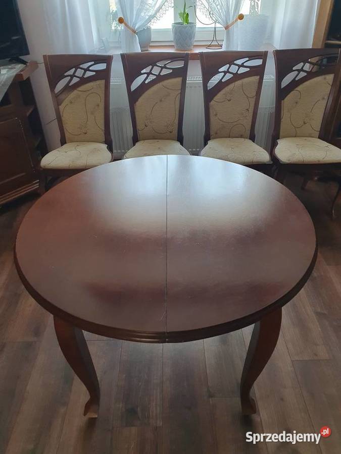 Sprzedam stół z czterema krzesłami 99cm Baldram