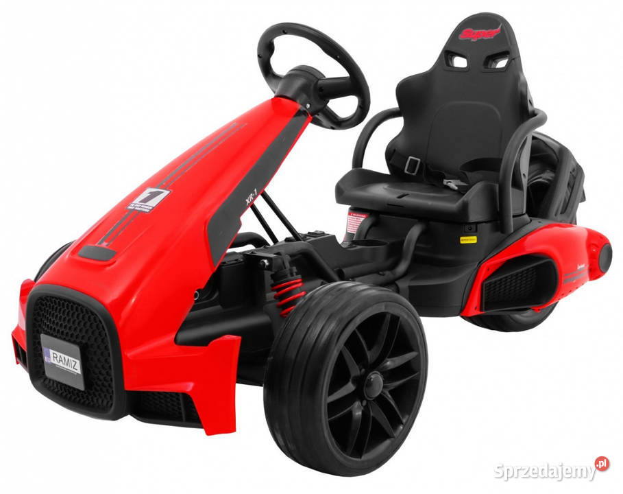 Gokart na akumulator Bolid XR1 dzieci Czerwony Pojazdy elektryczne i spalinowe