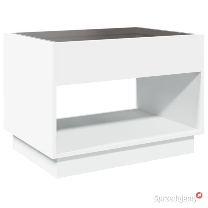 Stolik kawowy z LED Infinity biały 70x50x50 Stoły