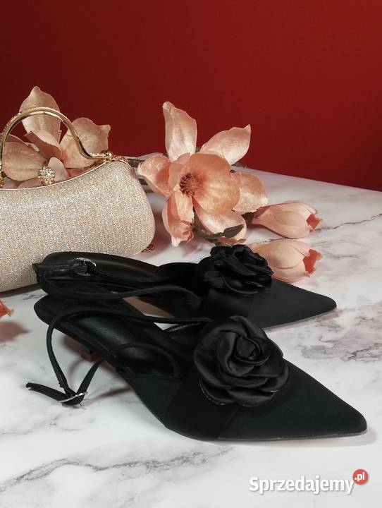 szpilki czarne satynowe inna Warszawa