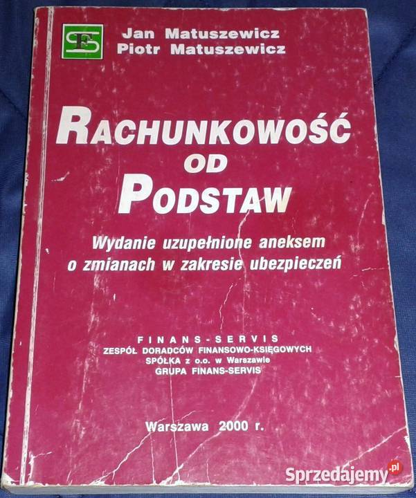 Rachunkowość podstaw Jan Matuszewicz P