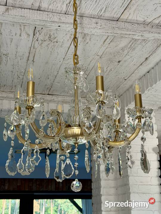 Vintage żyrandol z połowy XX wieku Lampy wiszące wielkopolskie Poznań