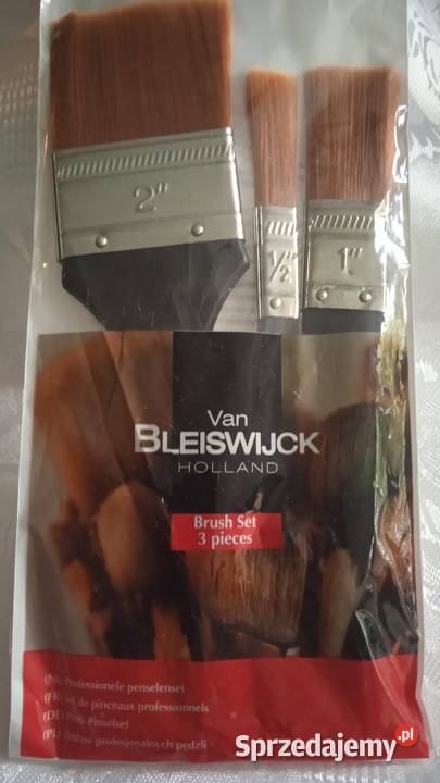 ZESTAW PROFESJONALNYCH PĘDZLI PŁASKICH Sztuka współczesna Piła