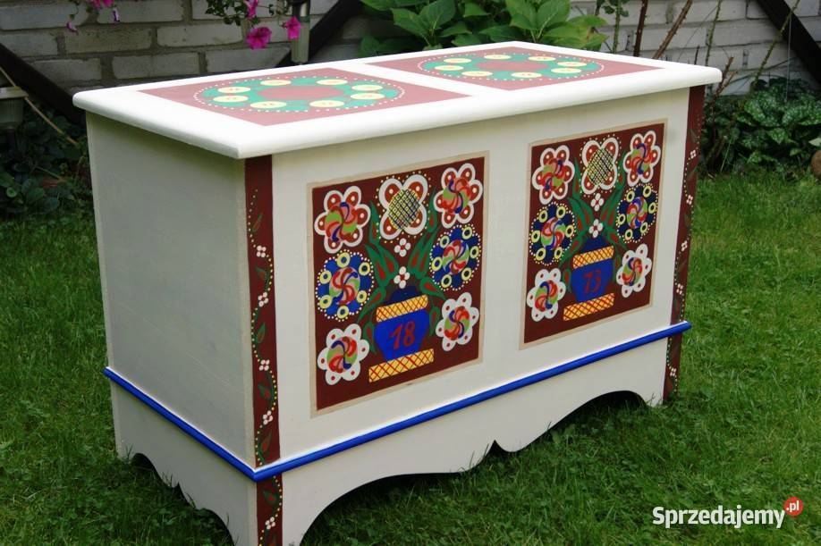 Skrzynia ręcznie malowana opolska 50cm Pozostałe Opole