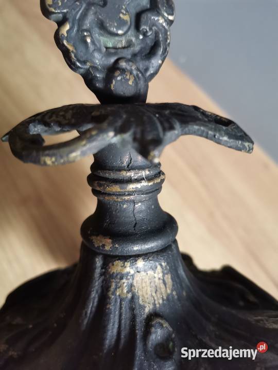 Stary duży Krzyż mosiężny Krucyfiks Pasyjka Katowice