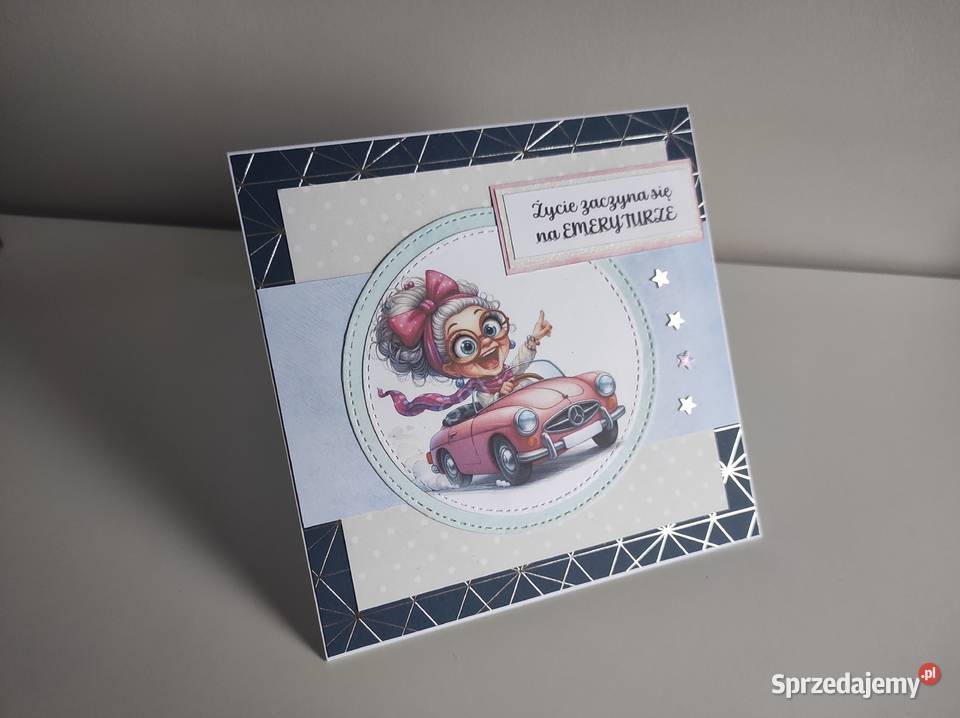 Kartka ręcznie robiona na emeryturę emerytura 3