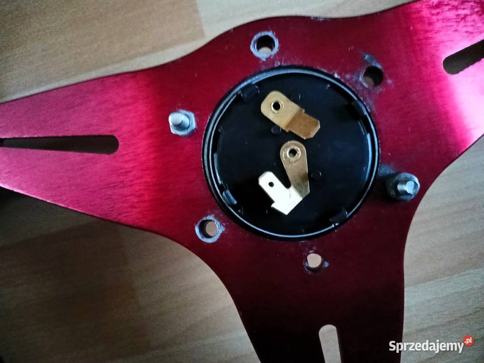 Kierownica czerwona sportowa 350mm Tarnobrzeg