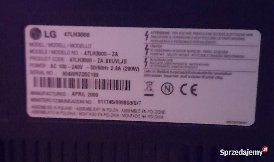 TV LG 47LH3000 Mosty