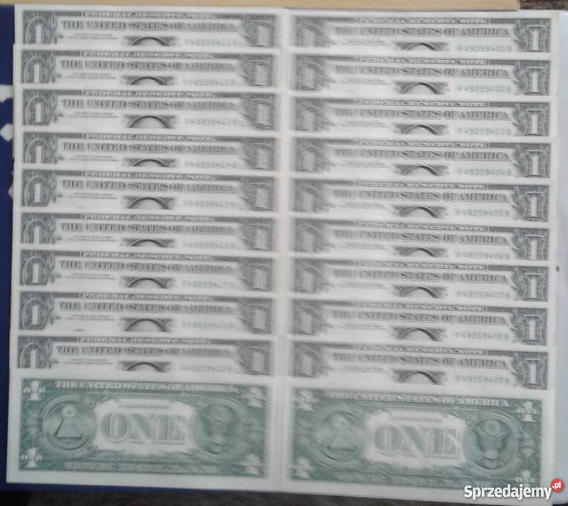 1 Dolar USA 2017 rUNC20 Kolejne numery Menn B Konin