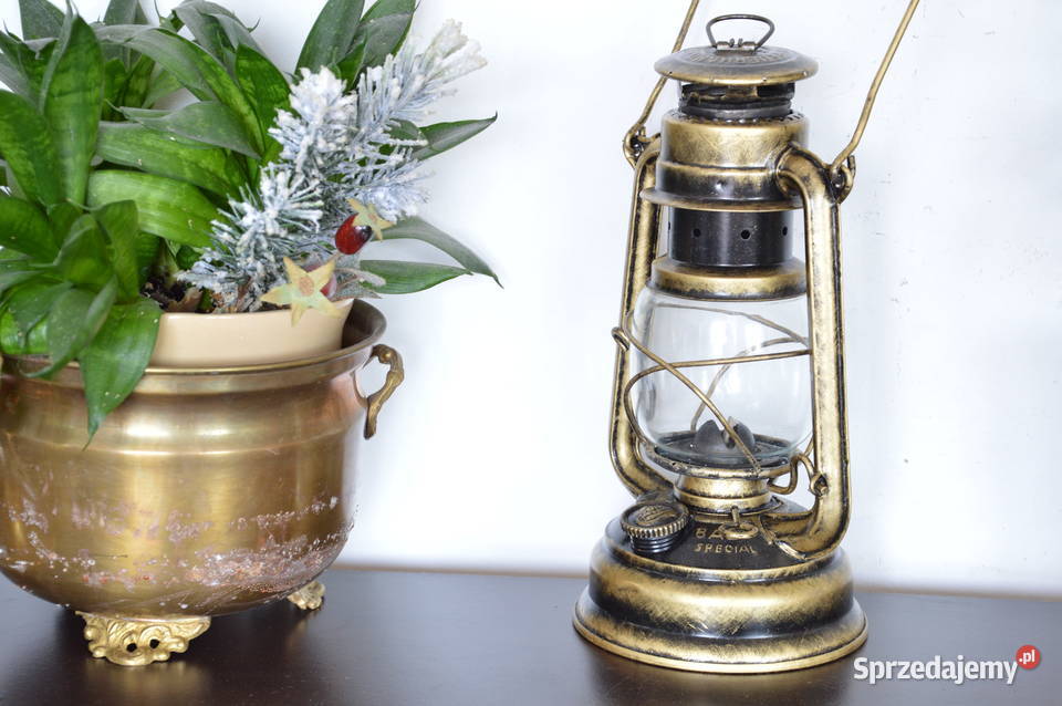 metalowa LAMPA NAFTOWA stara ogrodowa wisząca Antyki śląskie Jastrzębie-Zdrój