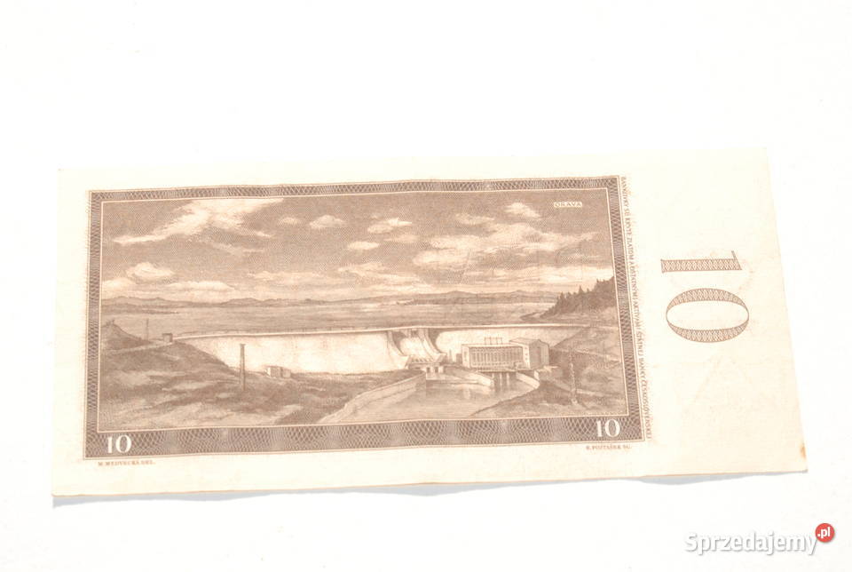 Stary banknot 10 koron Czechosłowacja 1960 antyk Cieszyn