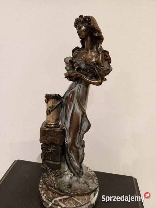 zegar kominkowy marmur z figura Fałków sprzedam