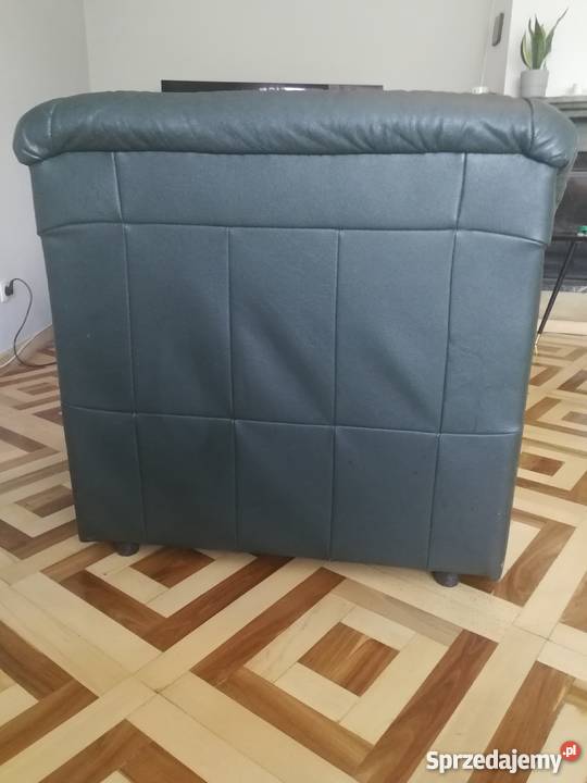 Fotel Skórzany Zielony 2 sztuki małopolskie