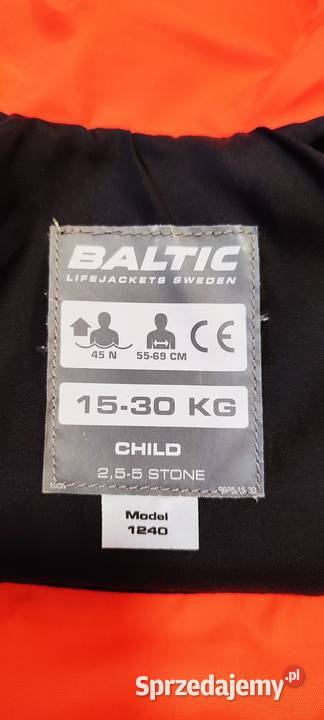 Kamizelka ratunkowa BALTIC dzieci 1530 100N ISO Żeglarstwo Jasień