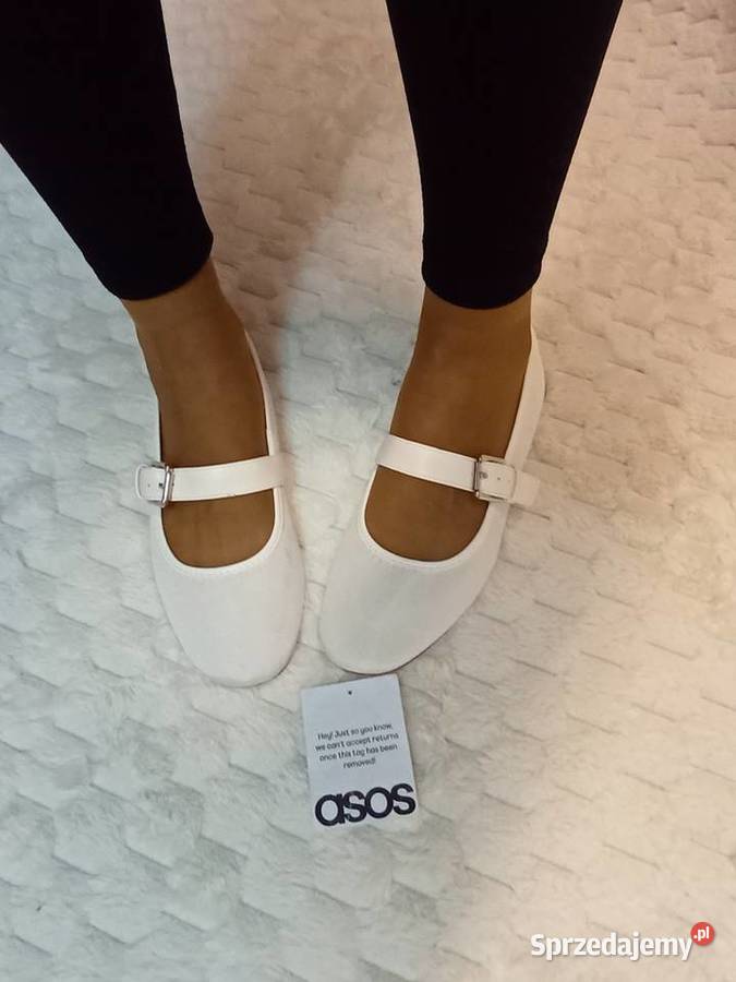 41 Asos Design Białe baleriny z Londynu Nowe