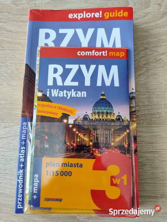 Rzym i Watykan 3w1 przewodnik atlas mapa wielkopolskie Poznań