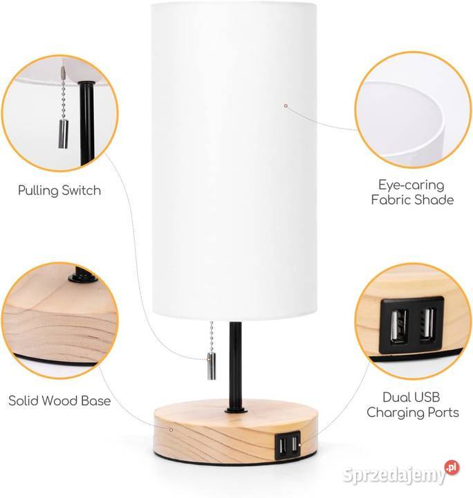 Aigostar Lampka nocna z 2 portami USB śląskie Bytom