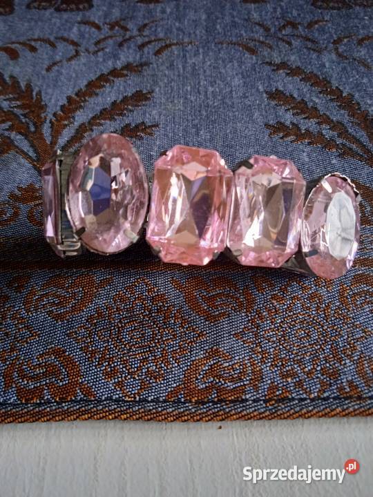 OKAZAŁA BRANSOLETA Z RóŻOWYMI FALSETOWANYMI Ozdoby Piła