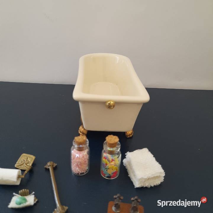 Miniaturowa porcelanowa wanna lalek miniatury Bogatynia