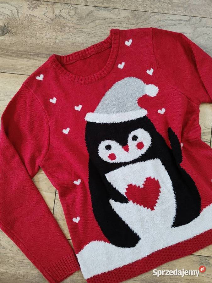 Czerwony sweter Pingwin 20 22 czerwony Jasło