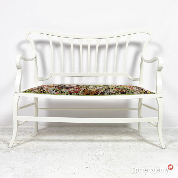 Dwuosobowa Sofa Biała Ławka Antyk Stara Dostawa