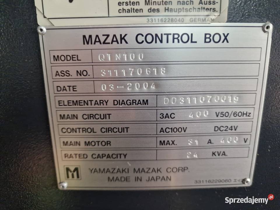 Centrum tokarskie CNC Mazak Nexus QTN 100 Warszawa