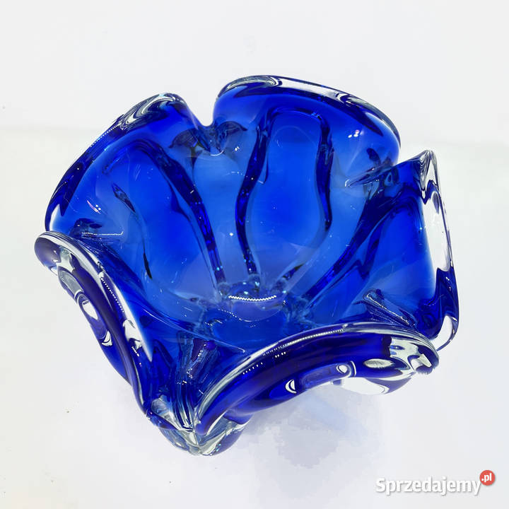 Kobaltowa misa proj J Hospodka Chribska Sklarna Warszawa