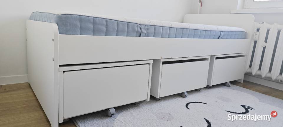 Łóżko Ikea Slkt 3 półki na kółkach na pościel Czeladź sprzedam