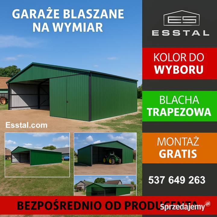 Garaż Blaszany Blaszak Magazyn Schowek Wiatka 72m2 warmińsko-mazurskie sprzedam