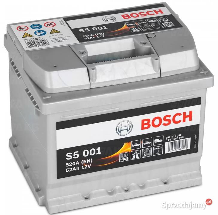 Akumulator Bosch 52Ah 520A EN S5001 Gorzów Wielkopolski