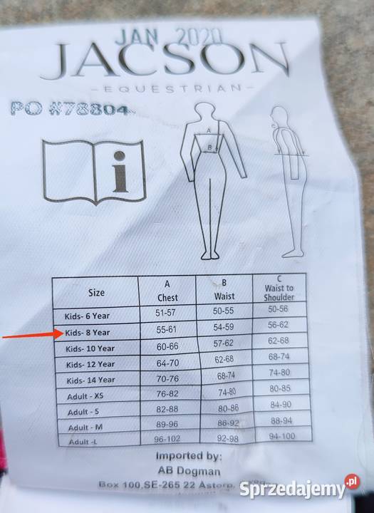 Kamizelka bezpieczeństwa ochronna jeździecka Jasień sprzedam